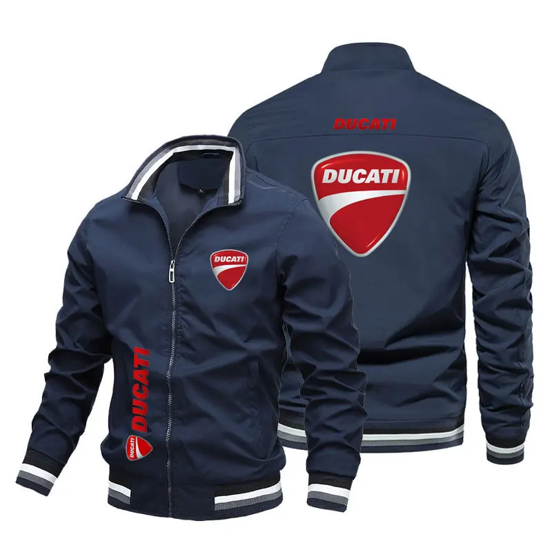 Lente zomer heren motorfiets DUCATI jas outdoor casual mode jas rits sport zonnebrandcrème heren fietskleding