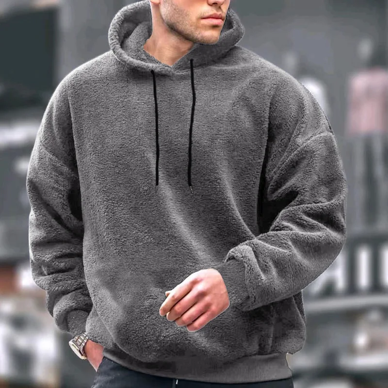 

Men's Plus Size Fleece Hooded Jacket 2025 Autumn Winter Casual Fashionable Sweatshirt Coat Ready To Ship