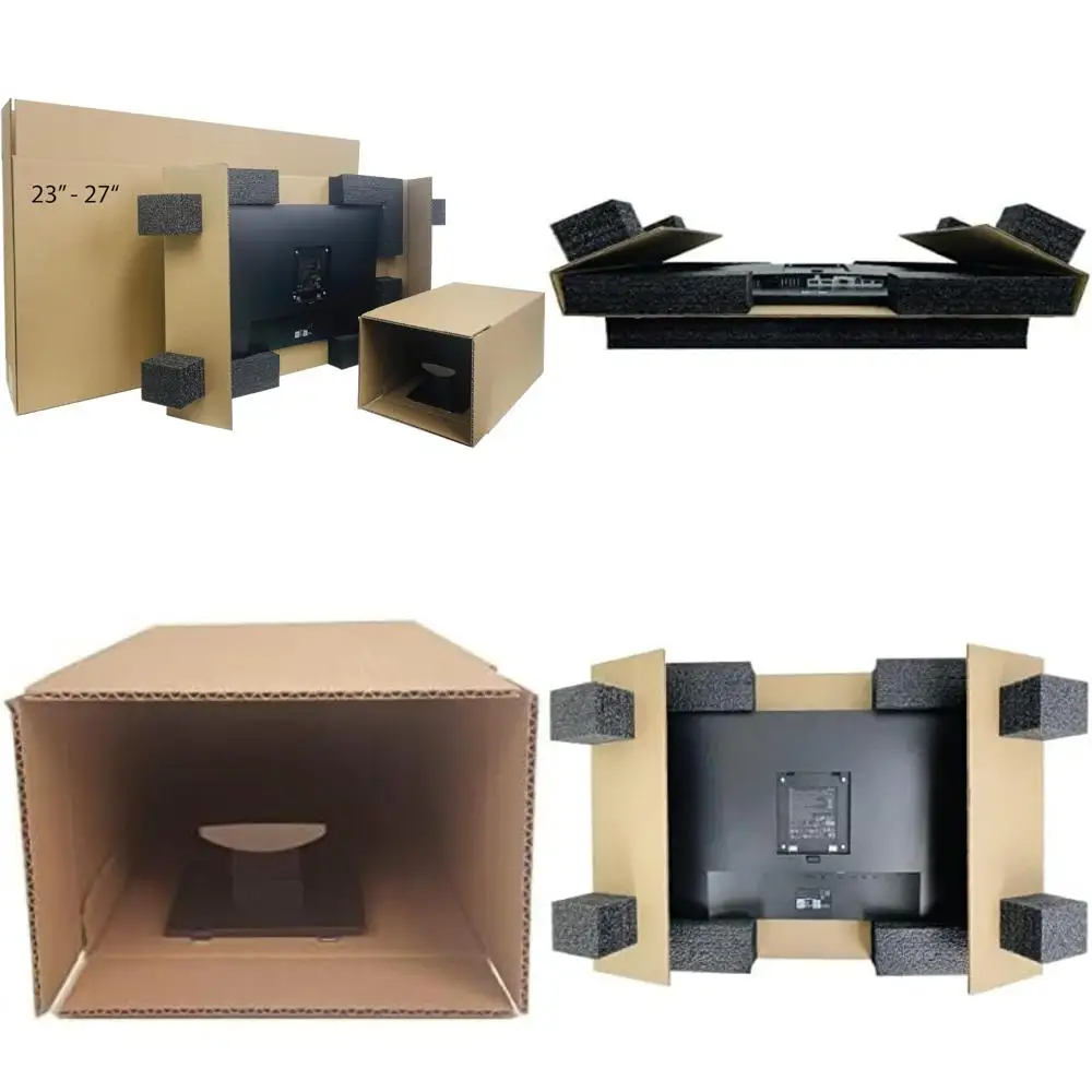 Universal 23-27 Inch Monitor TV Protective Shipping Box, Secure and Reliable Packaging for Computer Monitors, theBOXlarger Enhan