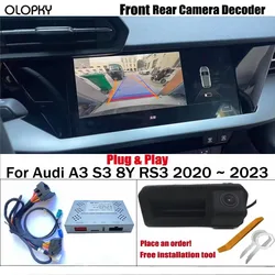 For Audi A3 S3 8y RS3 2020 2021 2022 2023 Original Screen No Need Coding / HD Night Vision Front Rear View Backup Reverse Camera