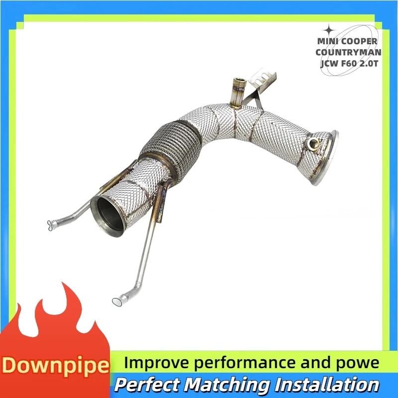 For MINI COOPER/COUNTRYMAN/JCW F60 2.0T 2017-2021 High performance Stainless With heat shieldAccessories Power Exhaust Pipe