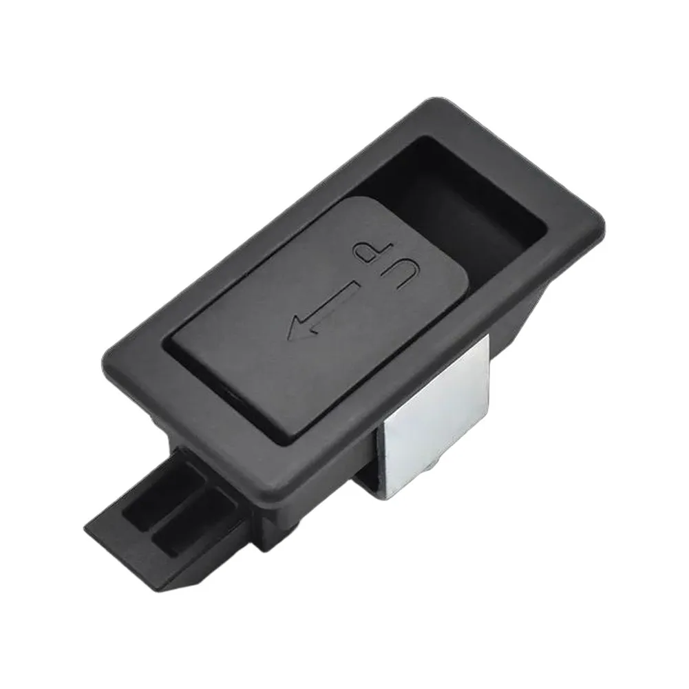 Electrical Panel Door Lock Plastic Pull Type Telescopic Latch for Mobile Cabinets 66mm X 34mm No Tools Installation