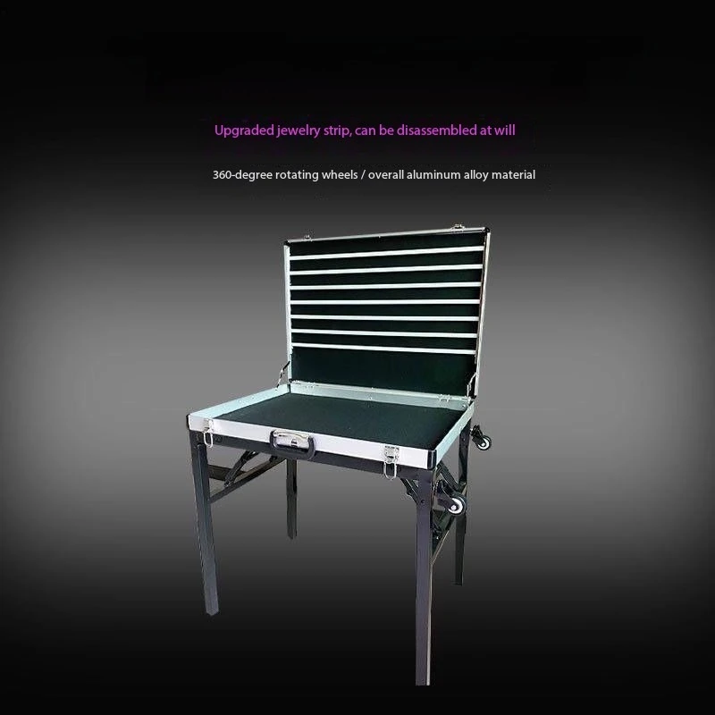 Night Market Folding Craft Booth - Portable Jewelry Earrings Exhibition Table & Storage Box