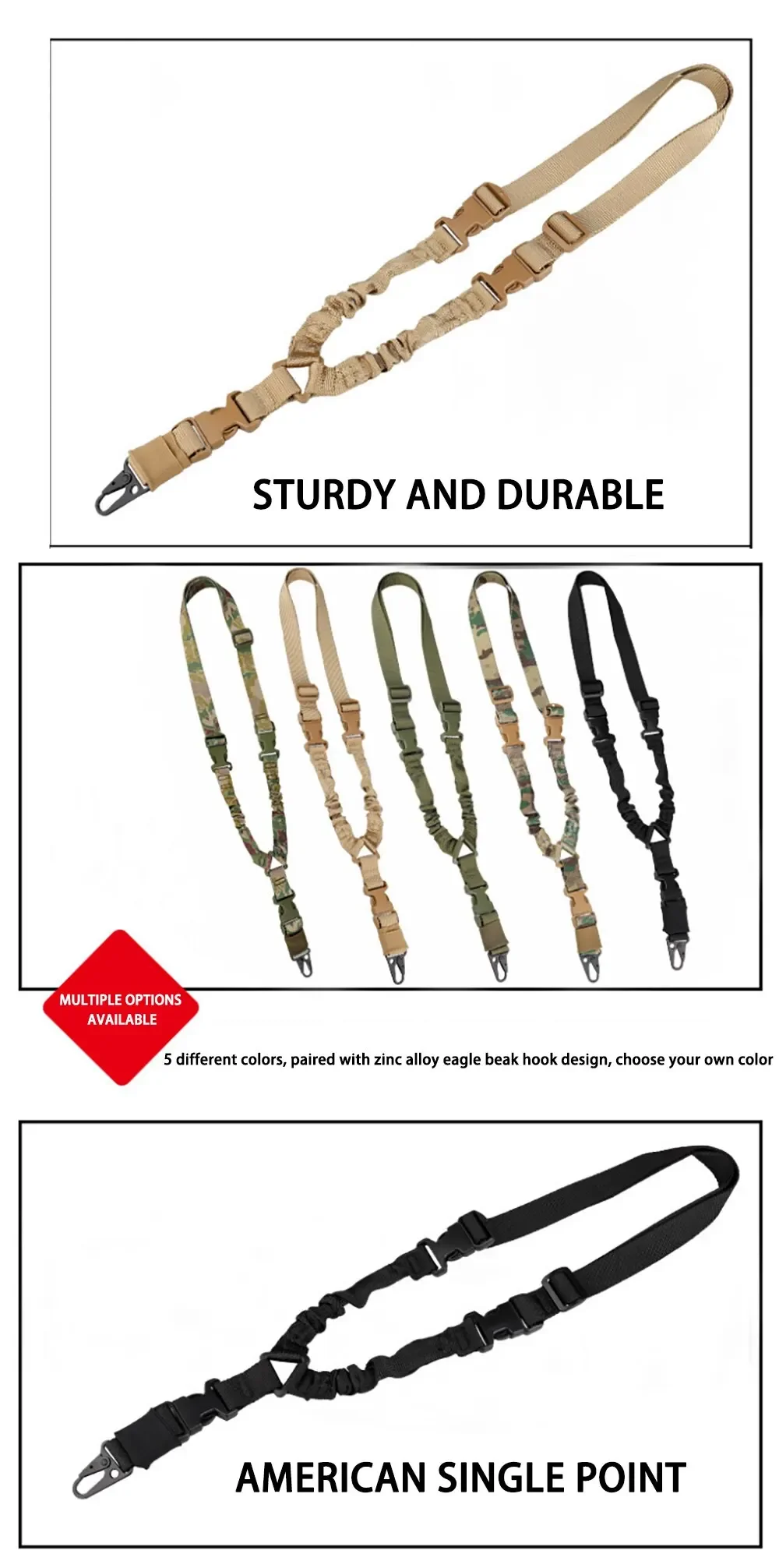 1G1pc Outdoor Einpunkt-Taktisches Geschirr CS Taktisches Waffen-Seil Diagonales Sicherheitsseil Taktischer Tarngürtel für Männer und Frauen – Detail 5
