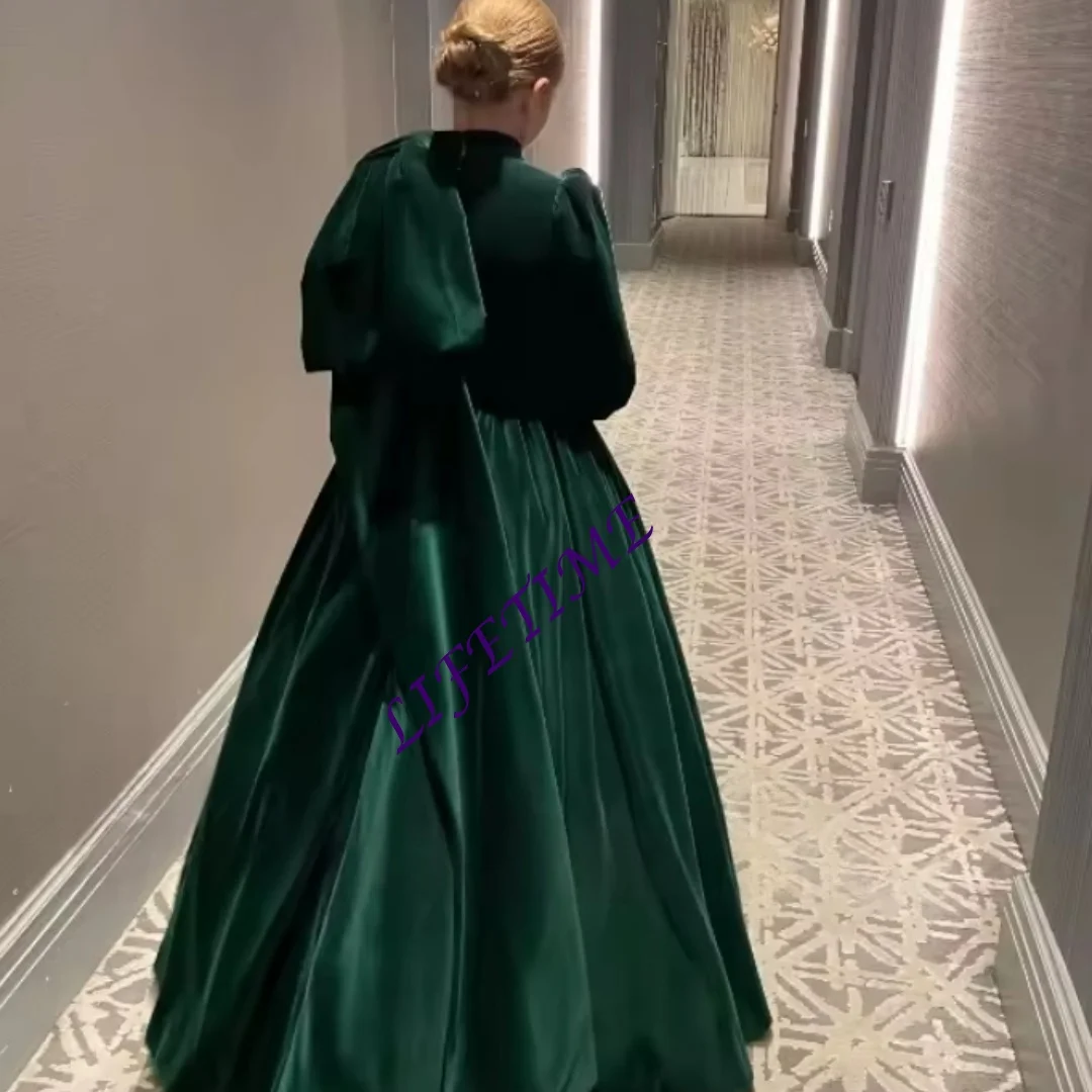 Sukienka dla dziewczynki na wesele z aksamitu w kolorze kości słoniowej, z wysokim kołnierzem, bufiaste rękawy, sukienka dla druhenki, na urodziny dziecka, Pierwszą Komunię Świętą, suknia balowa