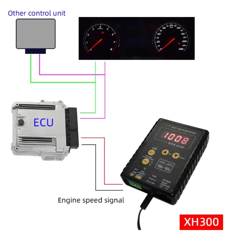 XH300 Auto Signal Generator Car Hall and Magnetic Sensor Crankshaft Position Sensor Signal Simulator Meter 2Hz to 8KHz