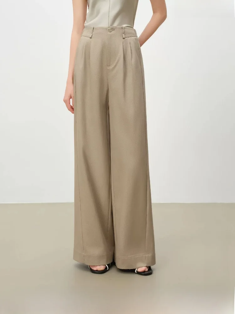 

Slimming High Waist Wide Leg Pants Women's Loose Drapey Casual Trousers Floor Length Comfortable Cotton Blend Commute Wear