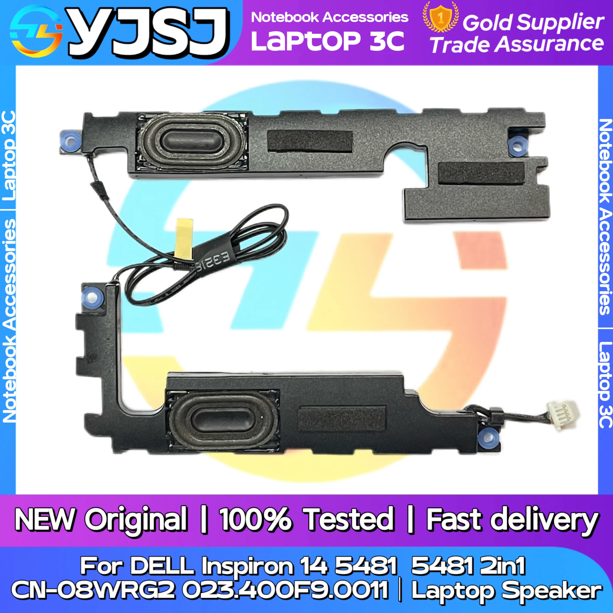 

New Original Laptop Notebook Speaker For DELL Inspiron 14 5481 5481 2in1 built-in speaker horn audio CN-08WRG2 023.400F9.0011