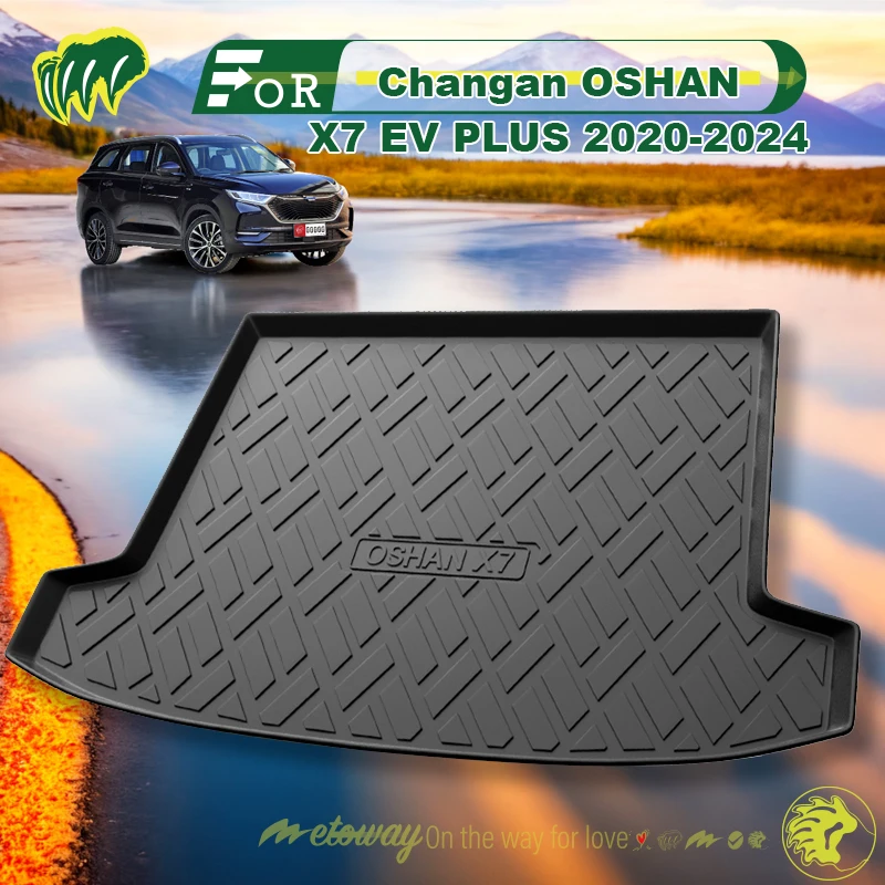 

For Changan OSHAN X7 EV PLUS 2020-2024 Custom Fit Car Trunk Mat All Season Black Cargo Mat 3D Shaped Laser Measured Trunk Liners