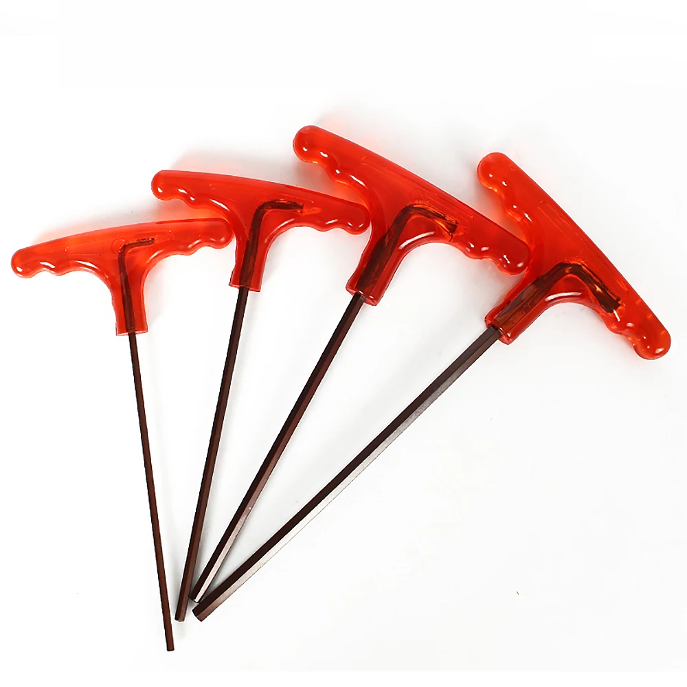 1/2/5/8Pcs T-Type Inner Hex Wrench 2mm-10mm Hex Socket Wrench Extra Long  Hex Keys Wrench T Handle Wrench Repair Tools