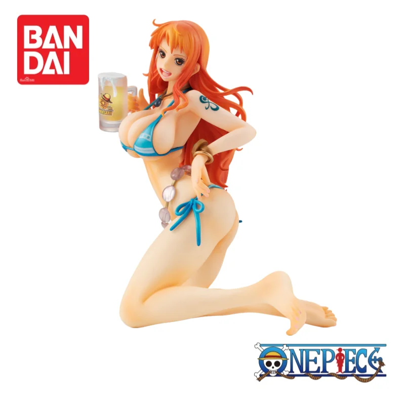 Bandai One Piece en Stock figura de acción Nami estatuilla Original Anime mercancía 100% modelo genuino niños adornos de regalo favoritos