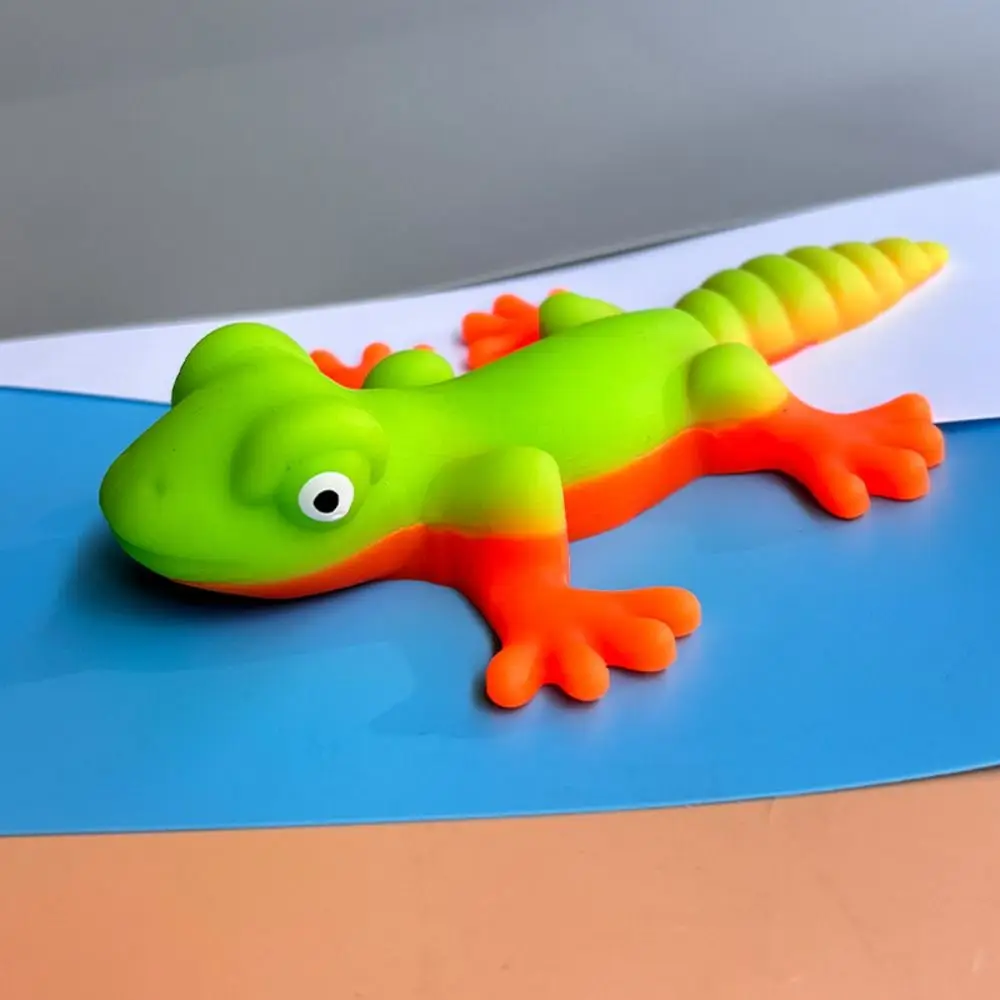 TPR Children's Interactive Toy Pinch Soft Squeeze Pinch Toy Cartoon Funny Simulation Lizard Venting Toy Desktop Decoration