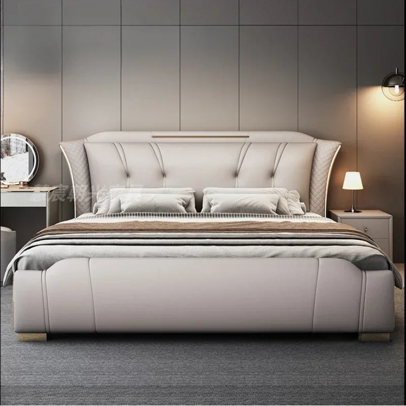 

Floor Modern Storage Double Bed Elegant Pretty Leather King Double Bed Italian Organizer Letto Matrimoniale Trendy Furniture