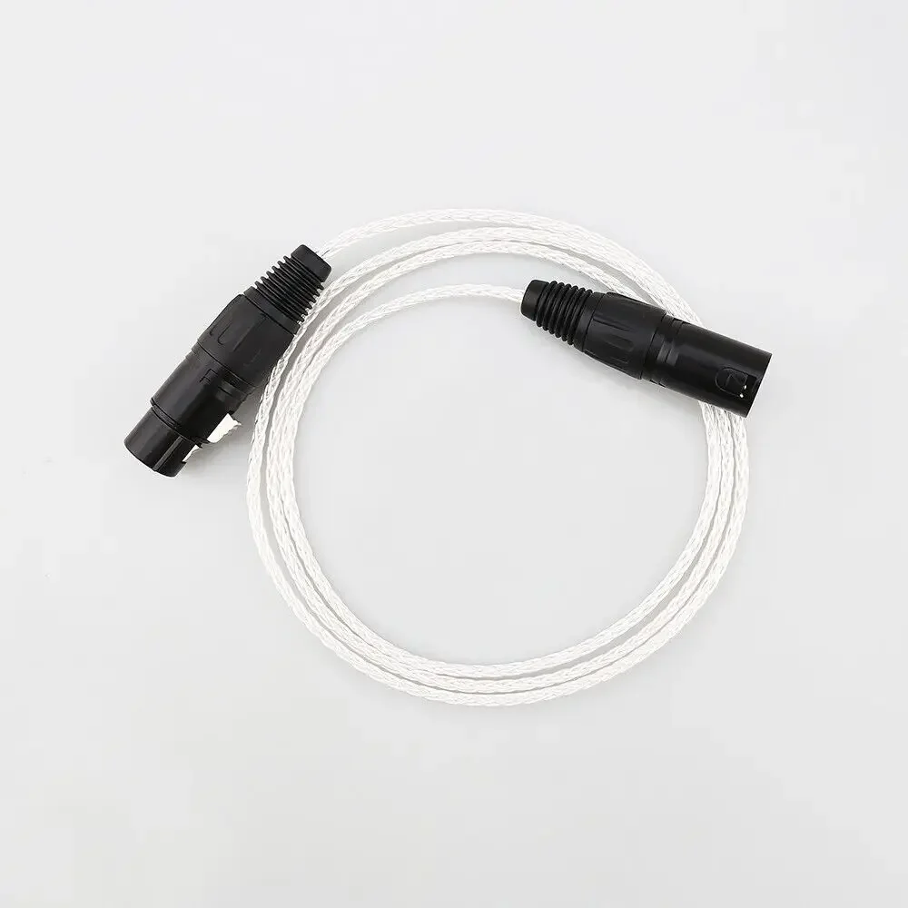 Cabo de extensão HiFi Headphone, equilibrado macho para 4 pinos XLR fêmea áudio XLR cabo, 8 núcleos, 4 pinos XLR