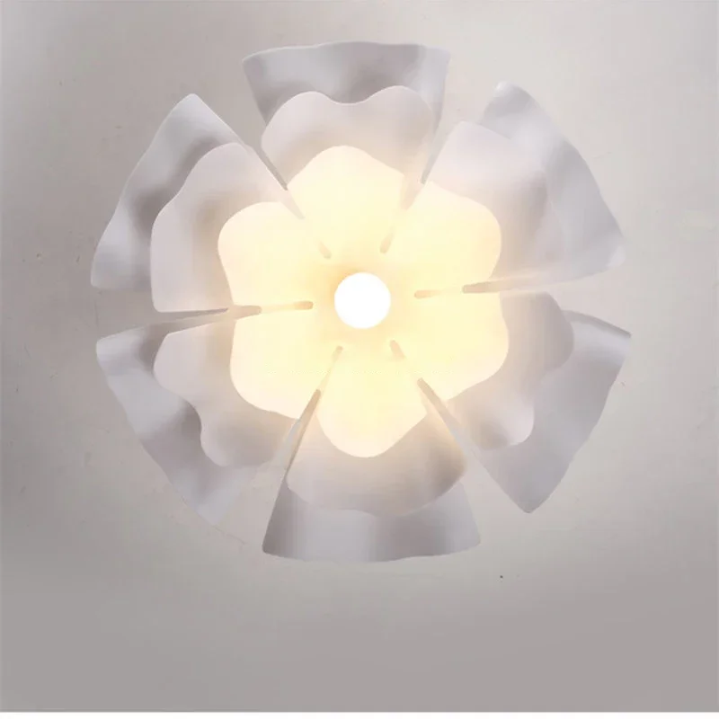 Modern Acrylic Flower Chandelier Multi-layer LED Pendant Lamp for Dining Room Bedroom Study Creative Indoor Lighting Fixture