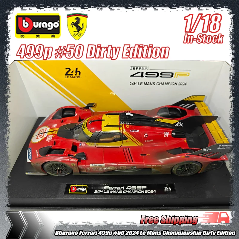 

Новинка в наличии: Bburago 1:18 Ferrari 499p # Миниатюрная модель-симулятор Le Mans Championship 2024 Dirty Edition из сплава, 50 шт., детская игрушка, подарок