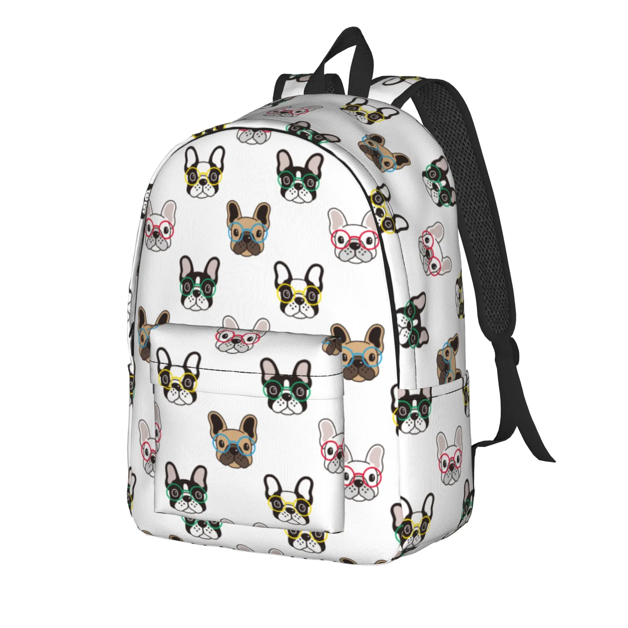 Bulldog Dog Backpack for Men Women Casual High School Business Daypack Animal College Shoulder Bag Durable