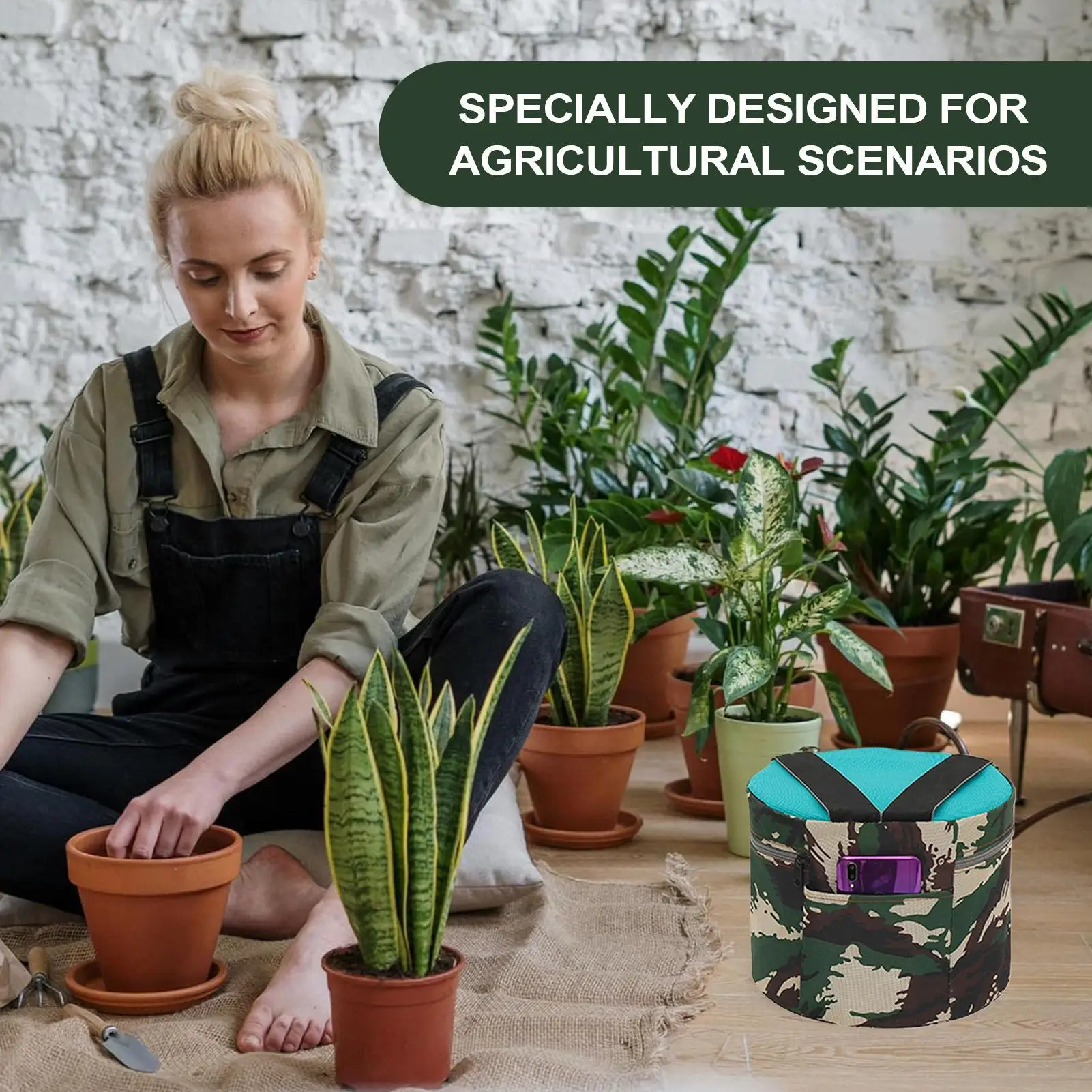 Small Portable Stool Round Foam Stool Wearable Foam Working Seat Agricultural Assistant Chair For Gardening Yard Camping Fishing