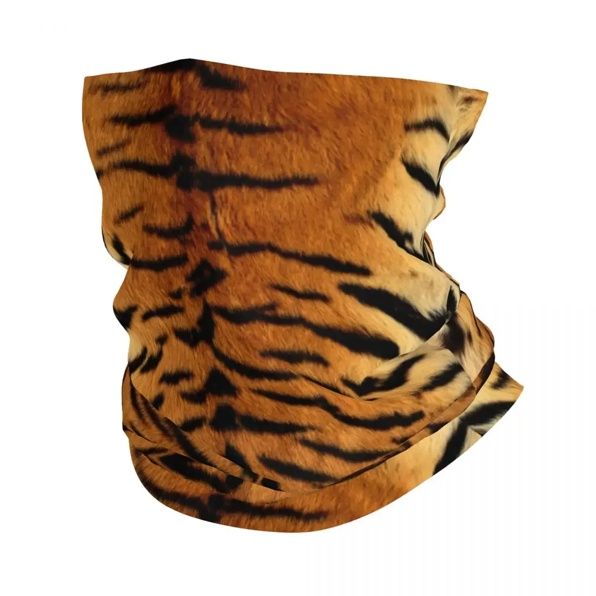 New Siberian Tiger Leopard Fur Texture Pattern Bandana Neck Gaiter UV Protection Face Scarf Cover Animal Headband Tube Balaclava