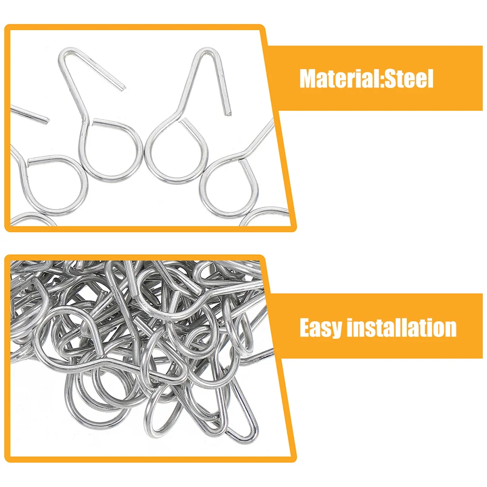 50Pcs Car Seat Installation Hooks Metal S Shaped Fixing Clips Seat Cover Hangers Door Hooks Multifunctional Hook