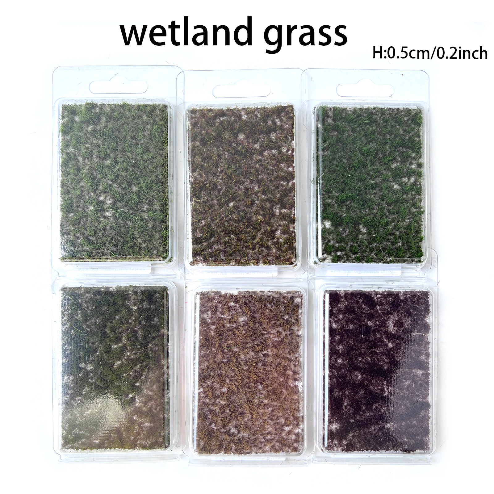 Ho N Diy 모델링 철도/Wargame 풍경/Sandtable 레이아웃/Diorama 용 5mm 소형 습지 잔디 클러스터 인공 식물