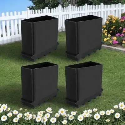 4Pcs Anti-Slip Ladder Feet Covers Heavy Duty Rubber Step Ladder Foot Mats Replacement Protector for Safety Stair Use Black