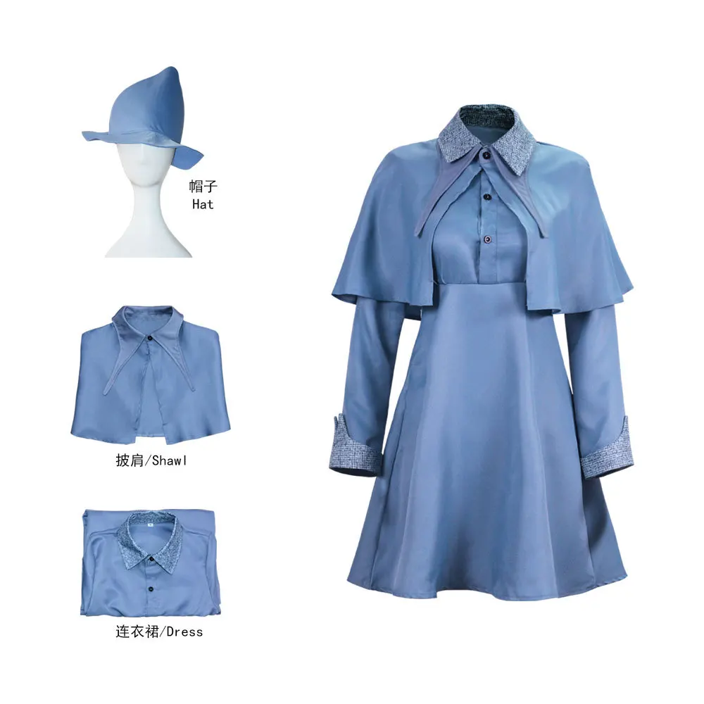 Costume Cosplay de Fleur Isabelle Delacour pour Enfant et Adulte Uniforme Sвde l\'École des Bol Robe Trempée Anime Halloween