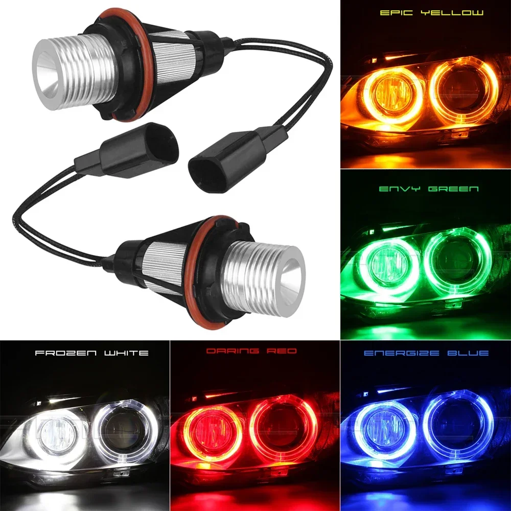 2Pcs LED Angel Eyes Marker Light Bulbs Error Free Car Lamps for BMW E39 E53 E60 E61 E63 E64 E65 E66 E87 525i 530i Xi 545i M5