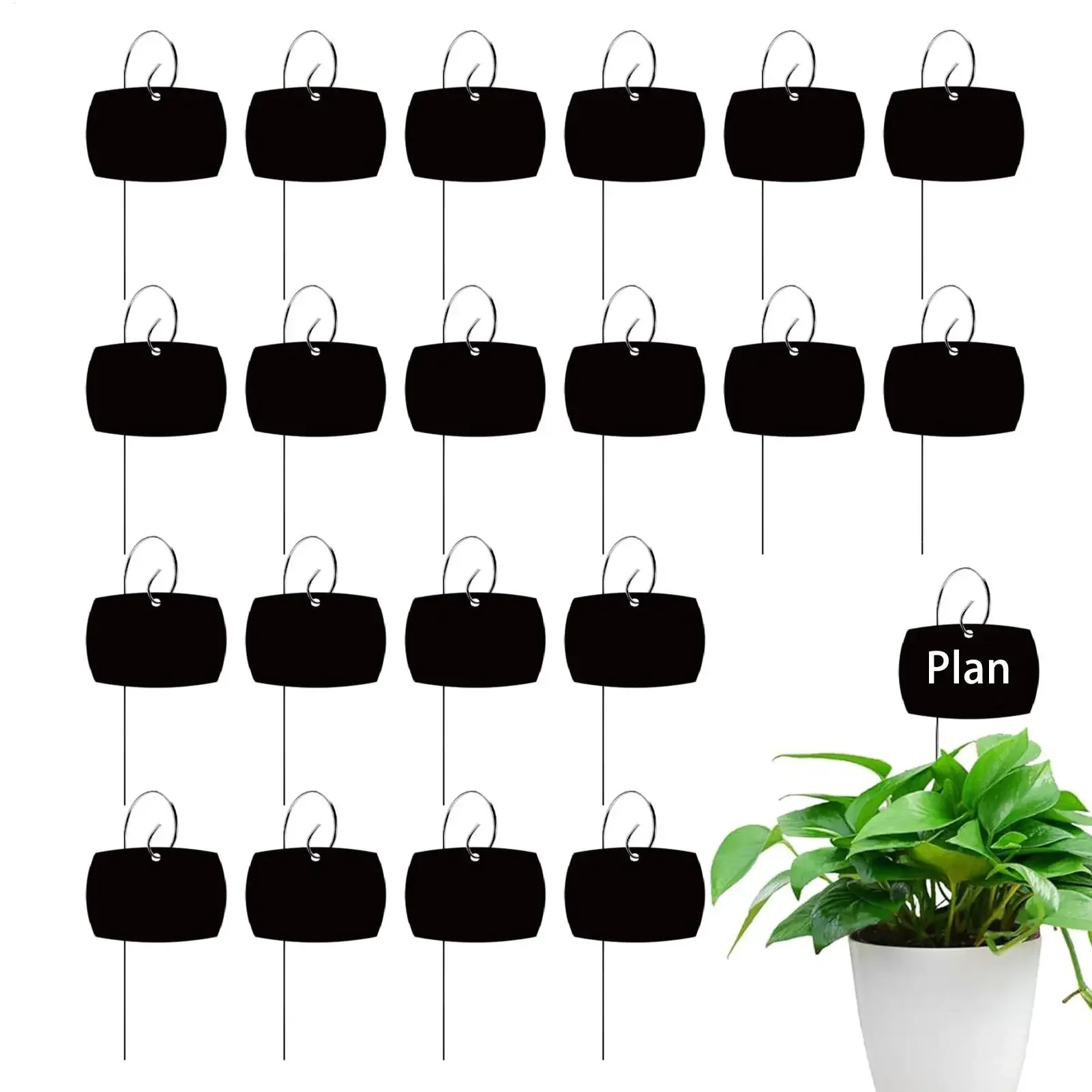 Garden Labels 20-Piece Aesthetic Writable Identification Markers Seedling Plants Garden Tags For Balcony Vegetable Plots Flower
