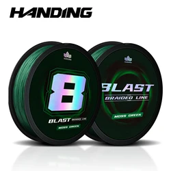 HANDING Blast Linha de pesca trançada Super fino e forte  Linha PE Revestimento HyperOSi® Tecnologia Alemã Linha Resistente à Abrasão