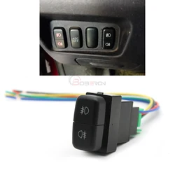 18mm*35mm Green On Red Off LED Light Front Rear Fog Light Power Switch Button for Mitsubishi Outlander Pajero Triton ASX Lancer