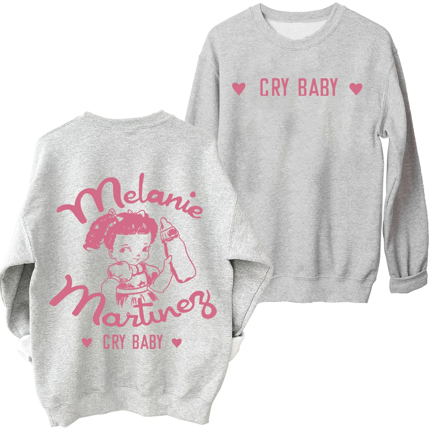 Melanie Martinez Sweathsirt Cry Baby Man Woman Harajuku Round Neck Long Sleeve Oversized