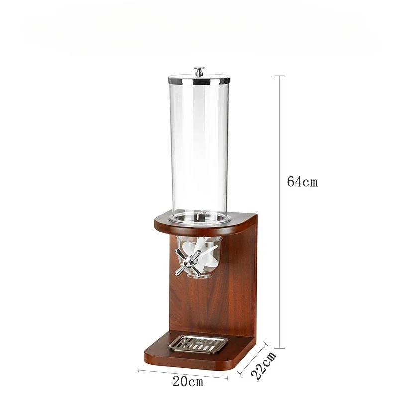 Oat dispenser, cereal dispenser, grain dispenser, grain storage tank, buffet, wooden seat, cereal machine