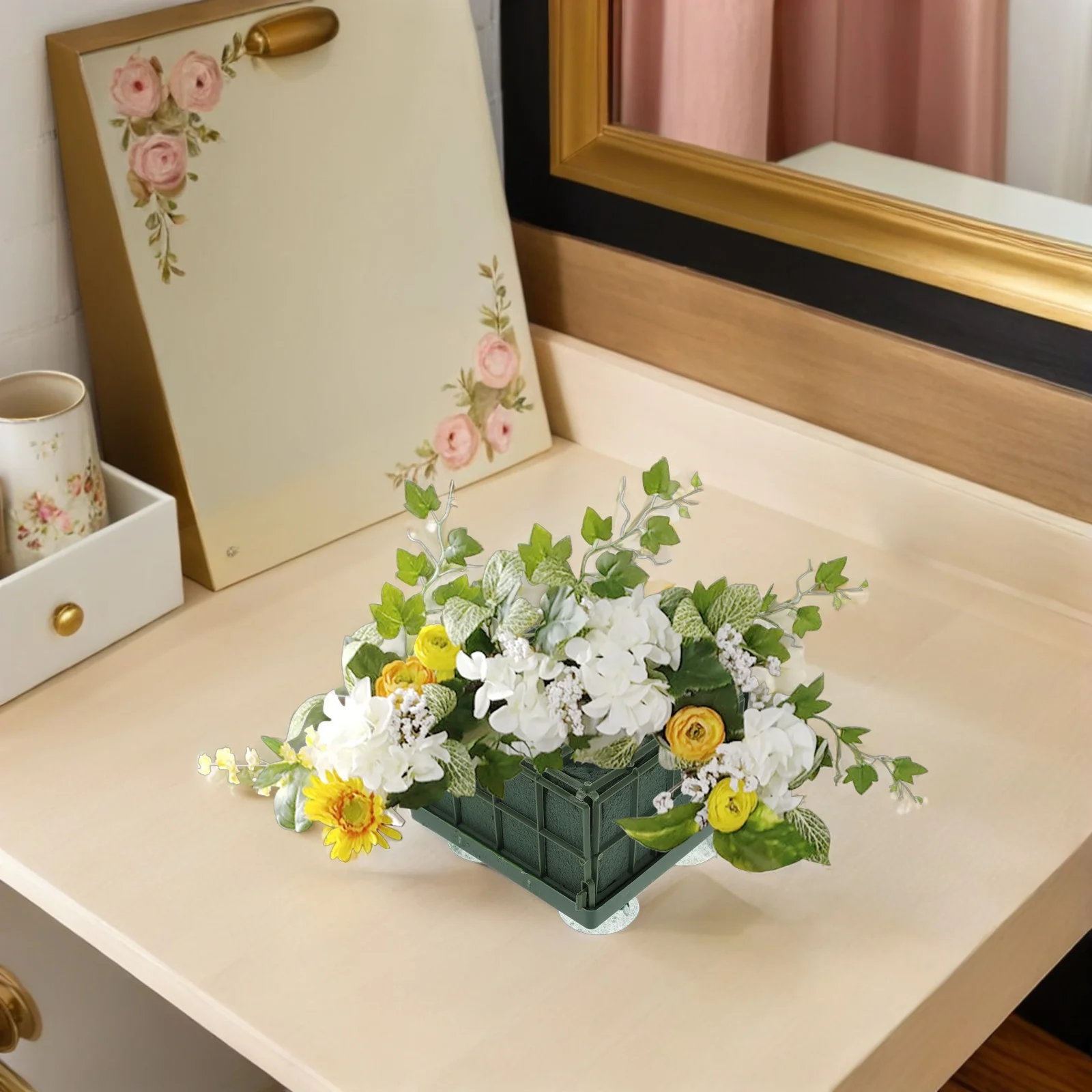 

2pcs Square Foam Suction Cup Wedding Decorations Flower Arrangement Flowers Indoor Outdoor Use Car Floral Mud Holder