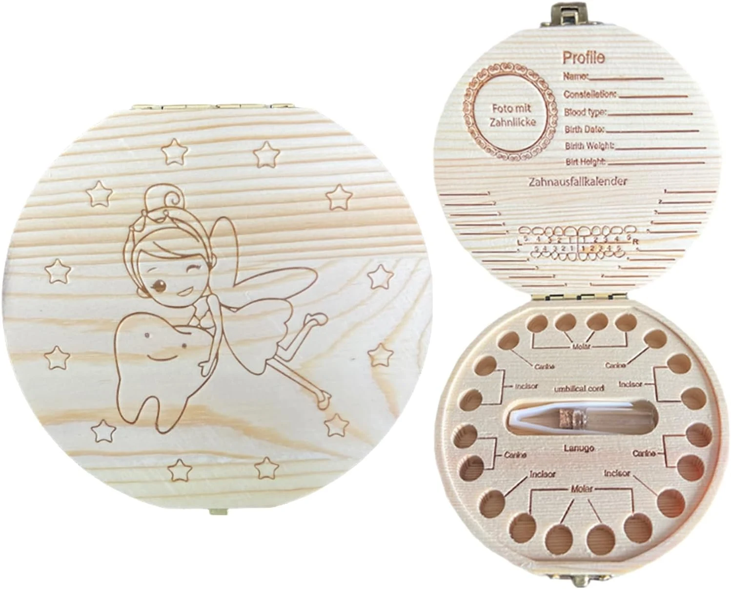 

Деревянная шкатулка для молочных зубов, набор для хранения зубов, памятная коробка для девочек и мальчиков