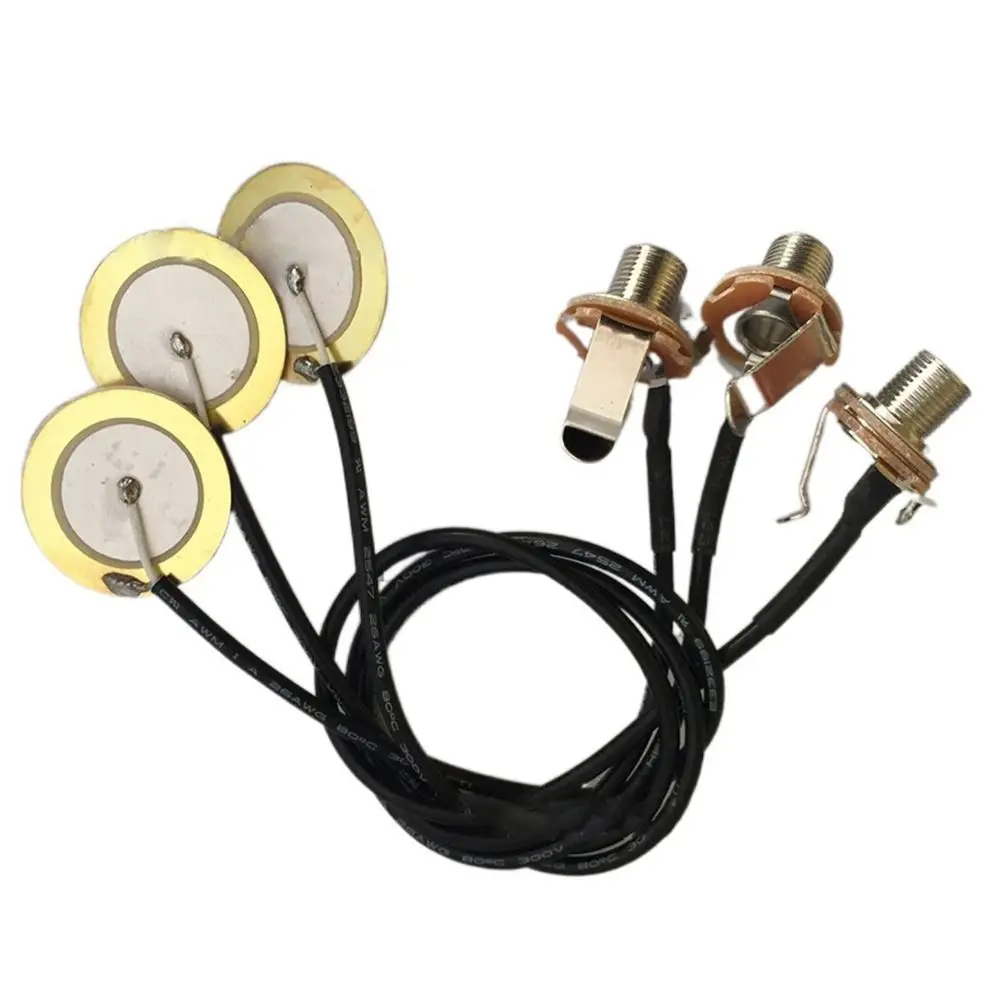 Guitar Ukulele Cigar Box Guitar Parts Prewired Amplifier Piezo Transducer Guitar Pickup Patch Pickup Acoustic Guitar Accessories