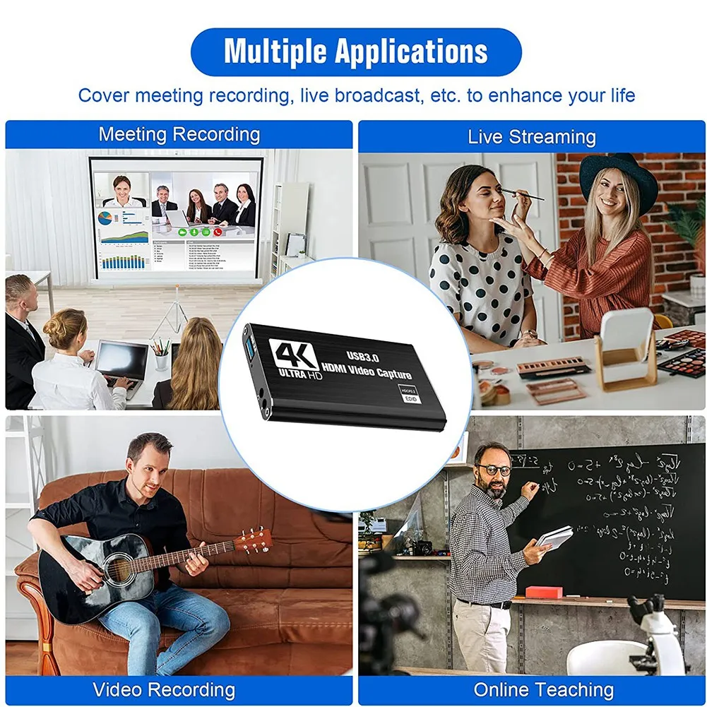 Карта видеозахвата, Карта видеозахвата для коммутатора, 4K 1080P 60fps для потоковой записи видео для/DSLR/камеры