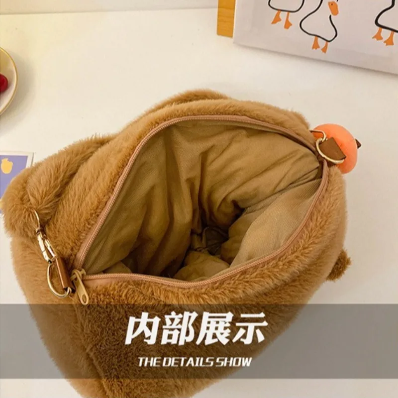 Cartoon Capibala Pop Rugzak Lelijke en Leuke Cartoon Diervormige Handtas Kawaii Mode Enkele Schouder Opbergtas Speelgoed Cadeau