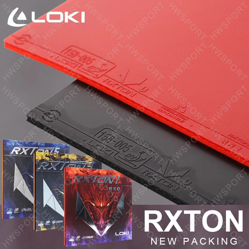 LOKI RXTON 1 3 5 Tischtennis-Gummi, klebriges Ping-Pong-Gummi-Oberblatt mit vormontiertem elastischem Schwamm