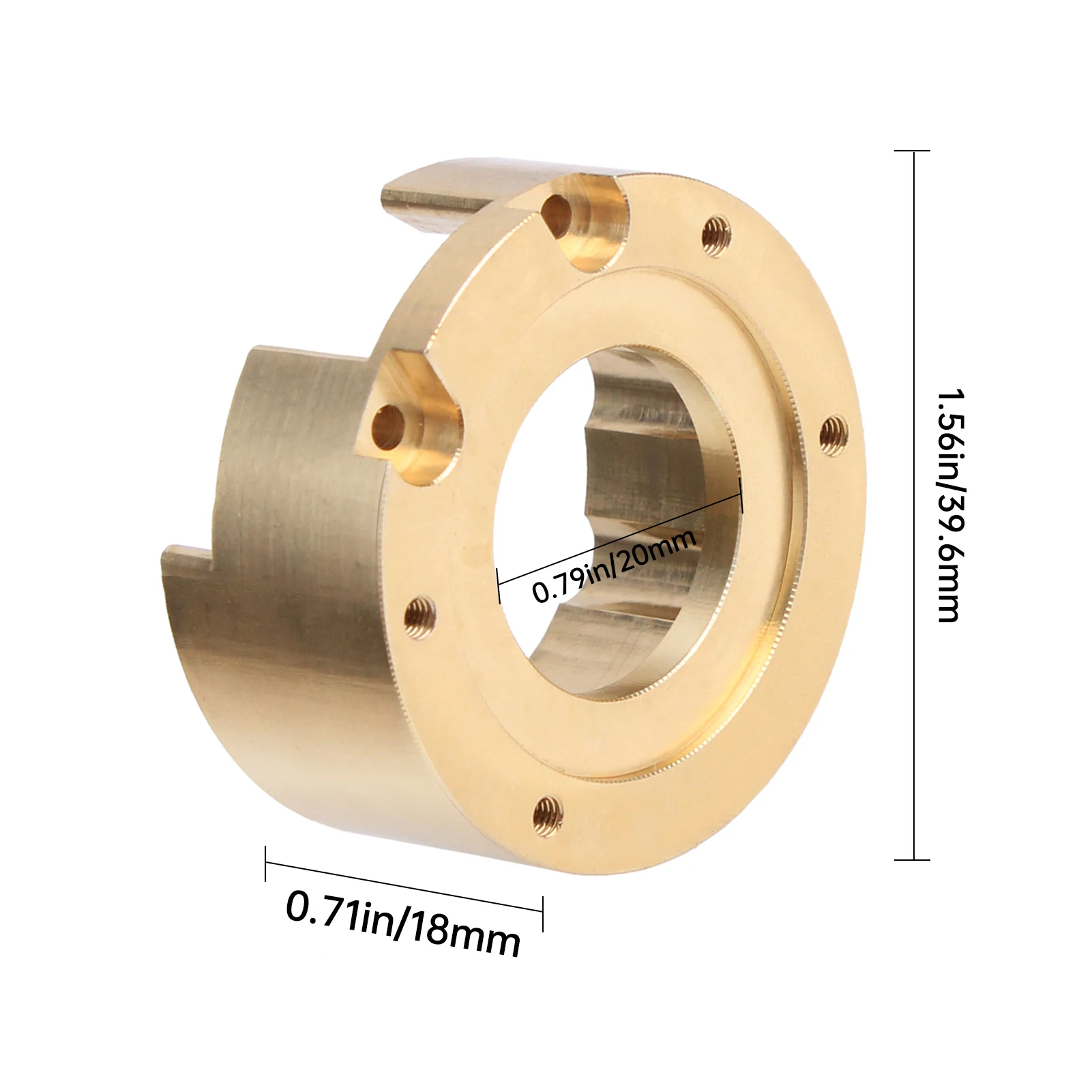 HobbyPark Brass Steering Knuckle Weight Outer Portal Drive Cover Counterweight Block for Traxxas TRX-4 1/10 RC Crawler 4pcs