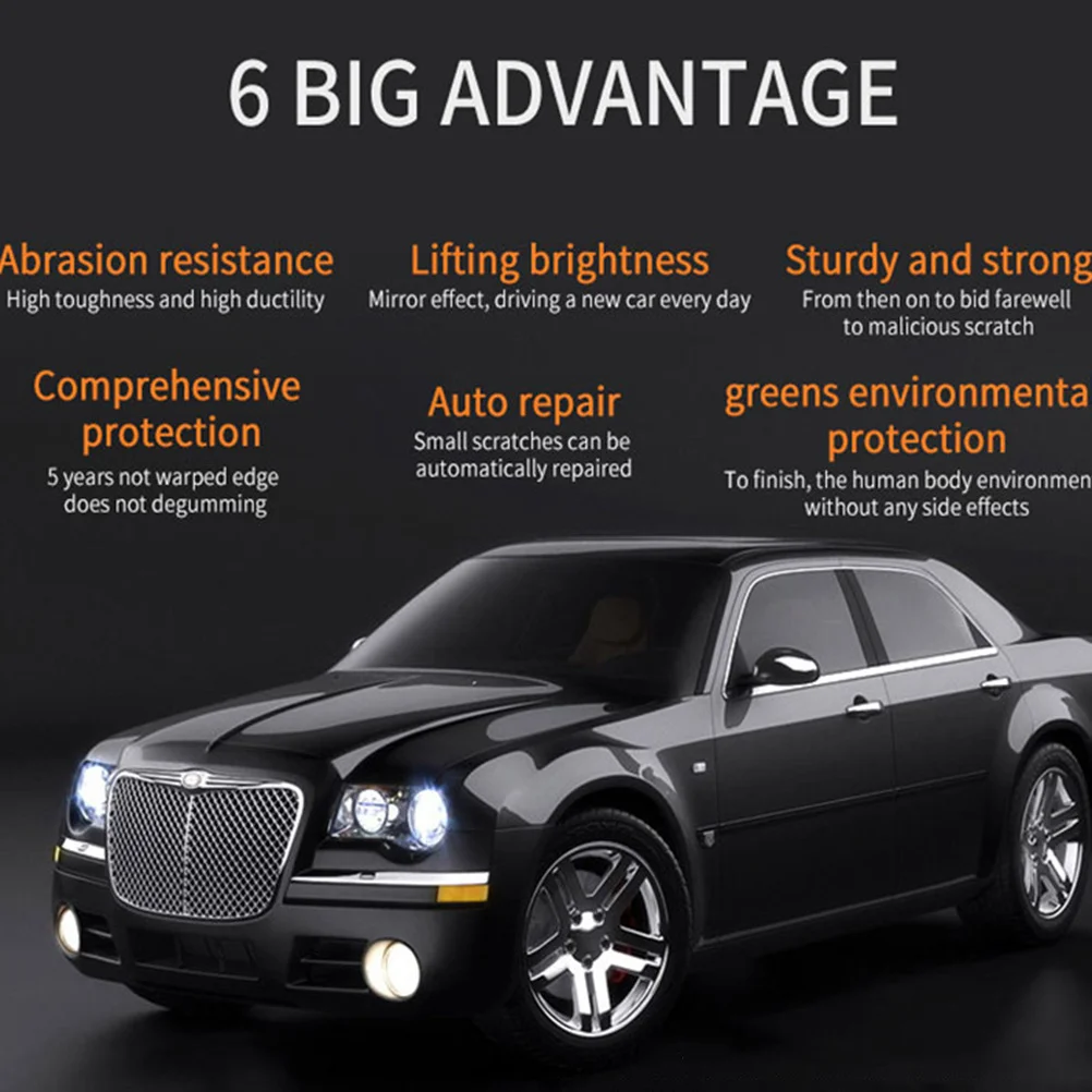 

50Cm X 200Cm Invisible Car Body Protection Auto Repair Anti Scratch Transparent Durable Mirror Effect 5 Years Not Warped