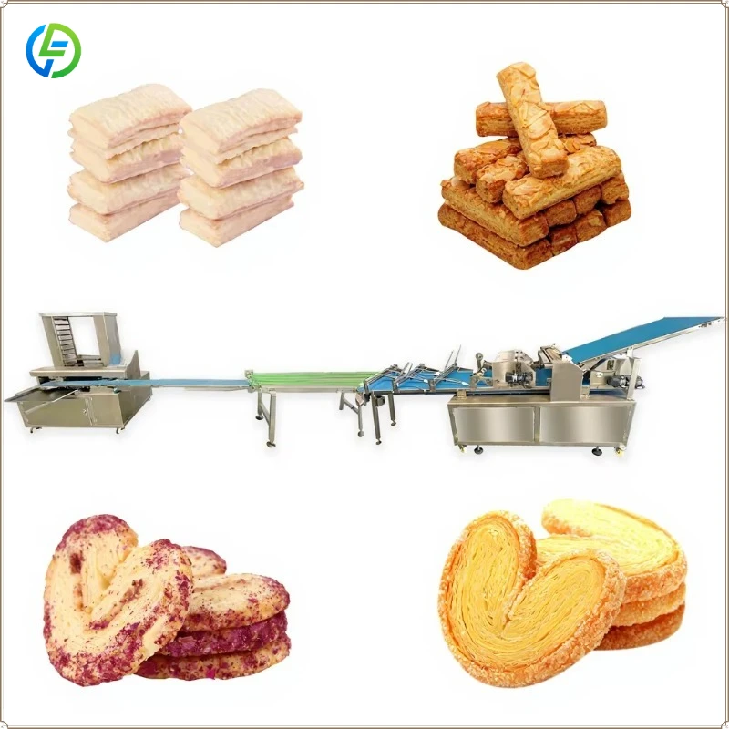 Nouvelle machine automatique multifonctionnelle pour la fabrication de crêpes papillon et de palmiers, haute productivité, légère, personnalisable FL