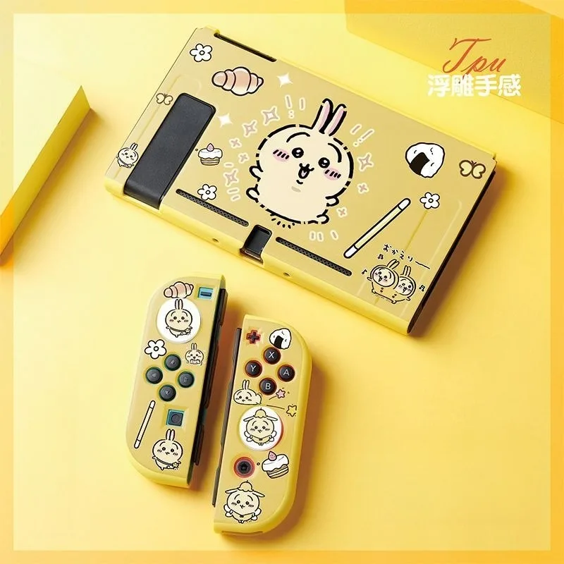 Hot Usagi Chiikawa Soft TPU Frosted Split Protective Case for Nintendo Switch OLED Shockproof Kawaii Portable Lightweight Gift - view 3