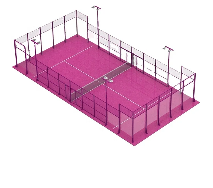 2025 Hot Sale Padel Tennis Court Panoramic Sport Paddle Tennis Court Factory Price