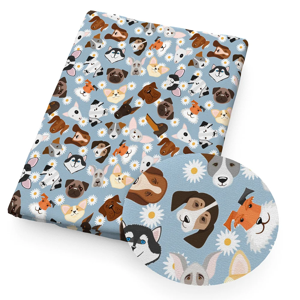 50*145cm Dog Polyester Cotton/Pure Cotton/Stretch Fabric Sewing Quilting Fabrics for Patchwork Needlework Cloth Curtain