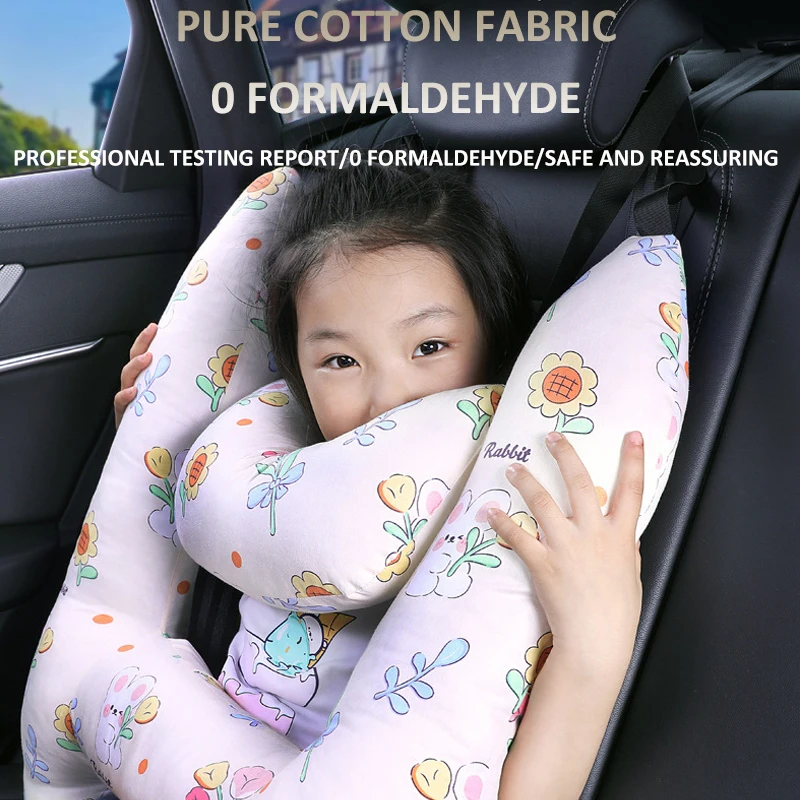 Cute Animal Pattern Kid Neck Head Support U-Shape Children Travel Pillow Cushion for Car Seat Safety Neck Pillow for Kids