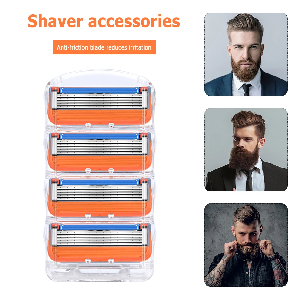 16-80pcs Shaving Blades Replacement Stainless Steel Shaver Blades Safe for Gillette Fusion Proglide Men Friends Lovers Family