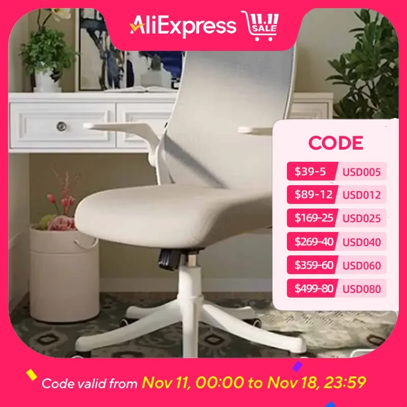 

Cheap Executive Office Chair Normal Back Rest Nordic Kawaii Lazy Office Chairs Comfy White Modern Sillas De Oficina Furniture