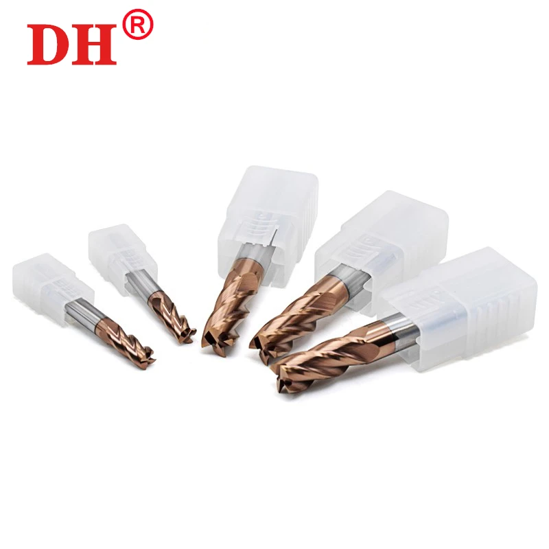Milling Cutter Alloy Coating Tungsten Steel Tool Cnc Maching Hrc55 4 Fiute Endmill Top Milling Cutter Kit Milling Machine Tools