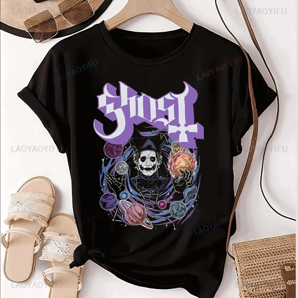 Ghost Band - Swedish Rock Band Printed T-shirt Top Ghost Band Trend Harajuku Short Sleeve Unisex Shirt Graphic Large T-shirt